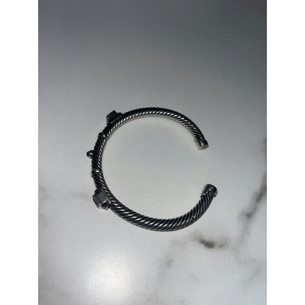 David Yurman Cable Classic Bracelet with Gemstones - Sterling Silver & 14K Gold - Picture 3 of 3